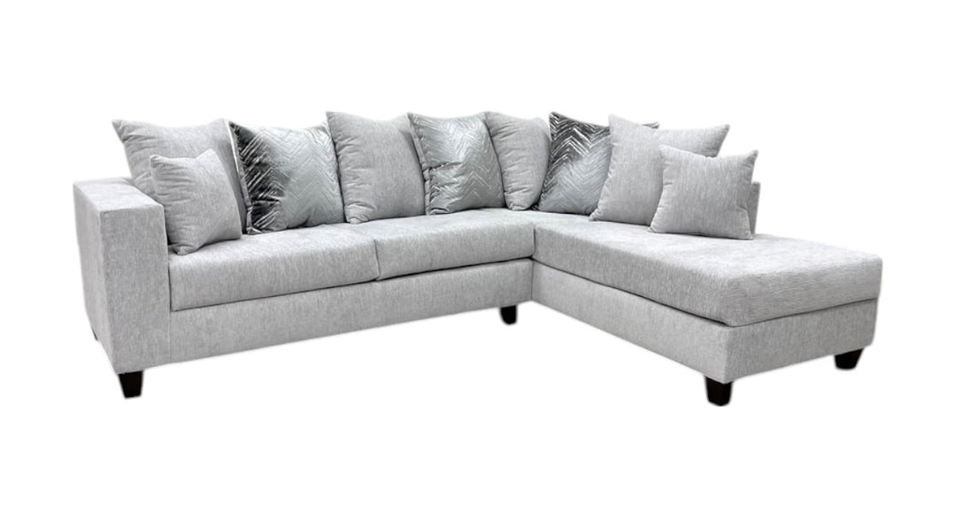Light Grey Reversible Sectional Sofa – Space-Saving Living Room Solution for Small Apartments - Galaly Furniture TX