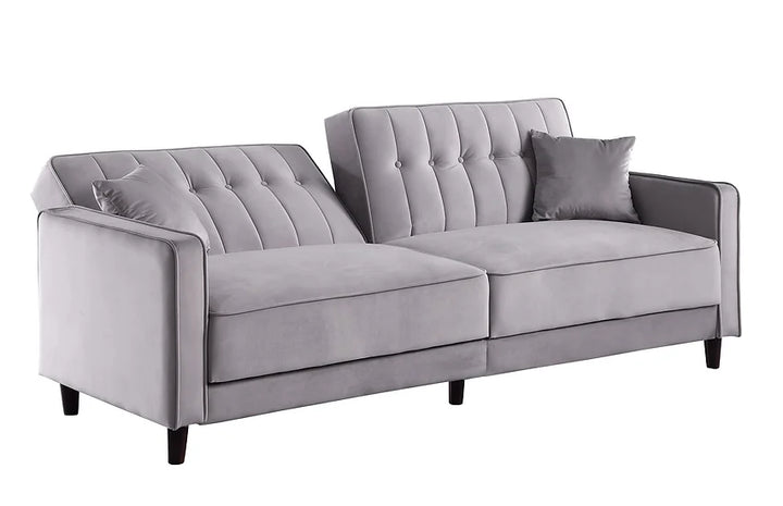 Grey Convertible Sofa Bed & Loveseat Set – Space-Saving Living Room Furniture for Small Apartments - Galaly Furniture TX