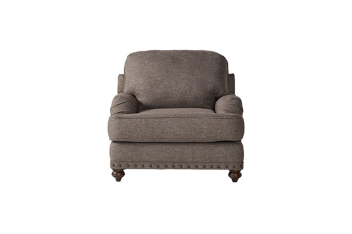 GreyBrown Polyester Living Room Sofa & Loveseat Set – Space-Saving Comfort for Small Apartments