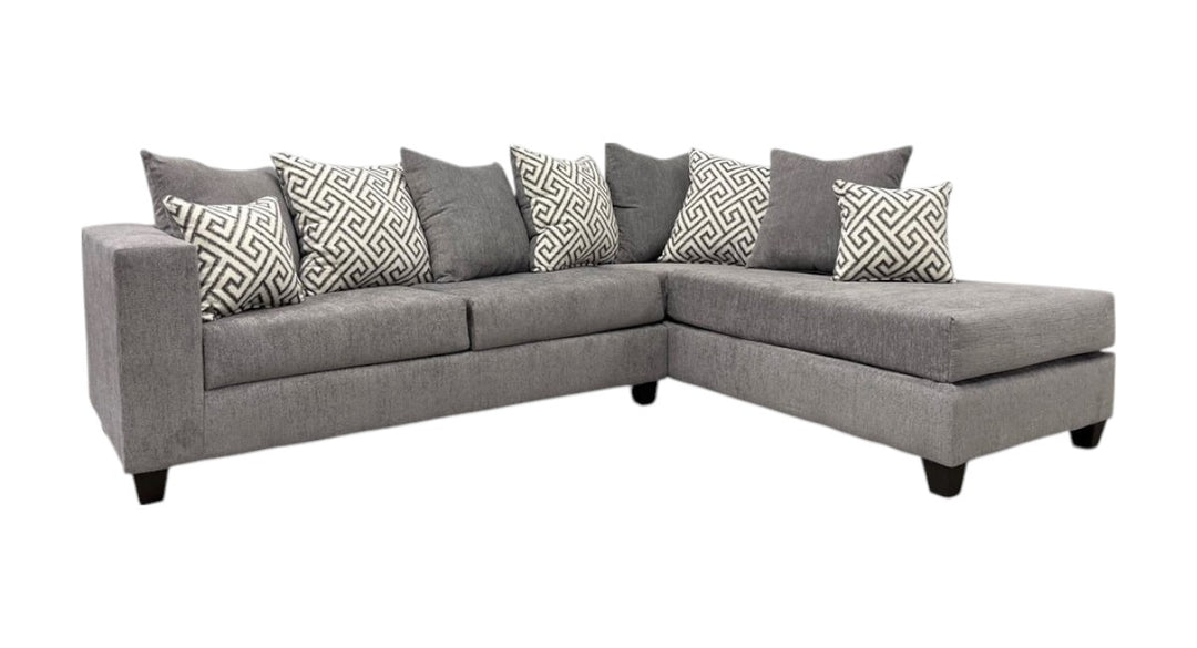 Gray Reversible Sectional Sofa – Space-Saving Living Room Furniture for Small Apartments, Durable Microfiber Upholstery - Galaly Furniture TX