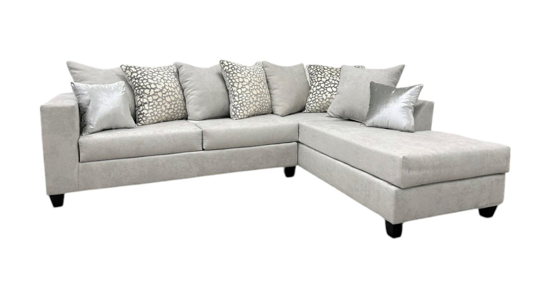 Light Grey Reversible Sectional Sofa – Space-Saving Living Room Furniture for Small Apartments, Durable Micro Fabric - Galaly Furniture TX