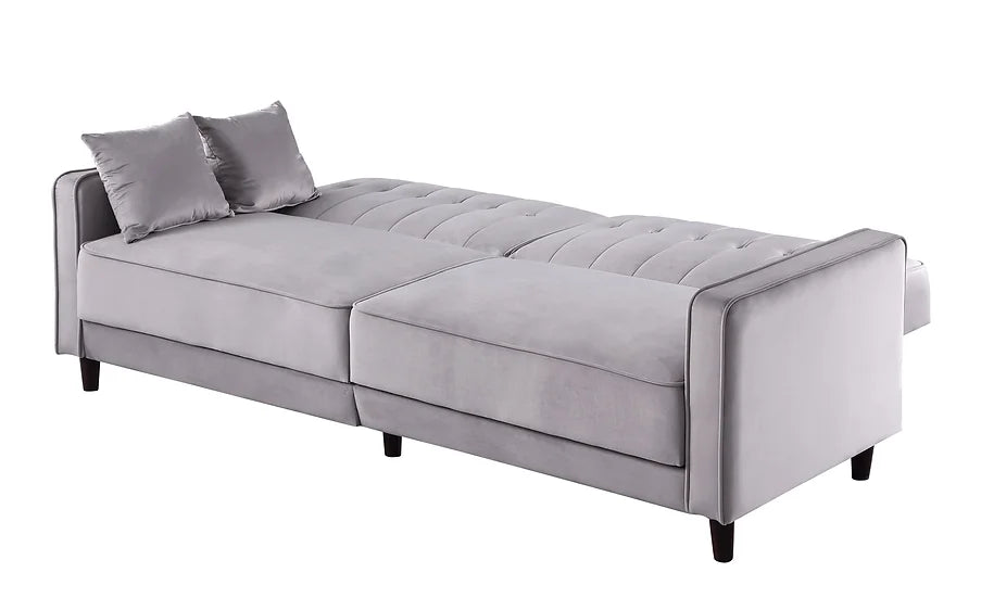 Grey Convertible Sofa Bed & Loveseat Set – Space-Saving Living Room Furniture for Small Apartments - Galaly Furniture TX