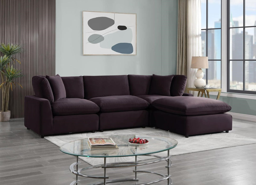 Dark Brown Microfiber Small-Space Sectional – Space-Saving Living Room Sofa for Apartments - Galaly Furniture TX