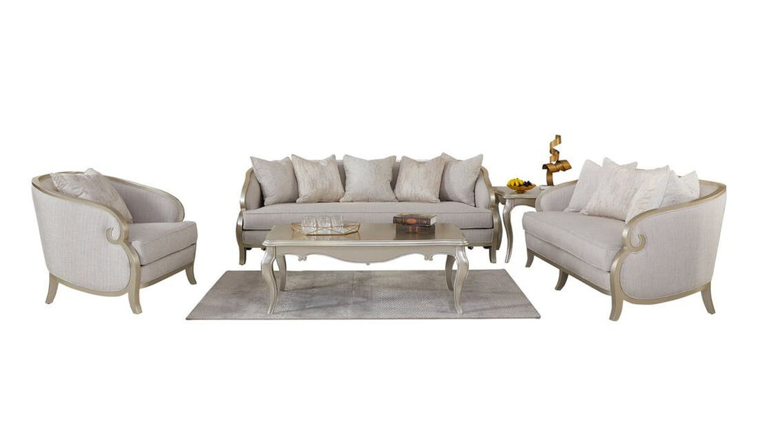 White Microfiber Sofa & Loveseat Set – Modern Living Room Furniture for Small Apartment Spaces - Galaly Furniture TX
