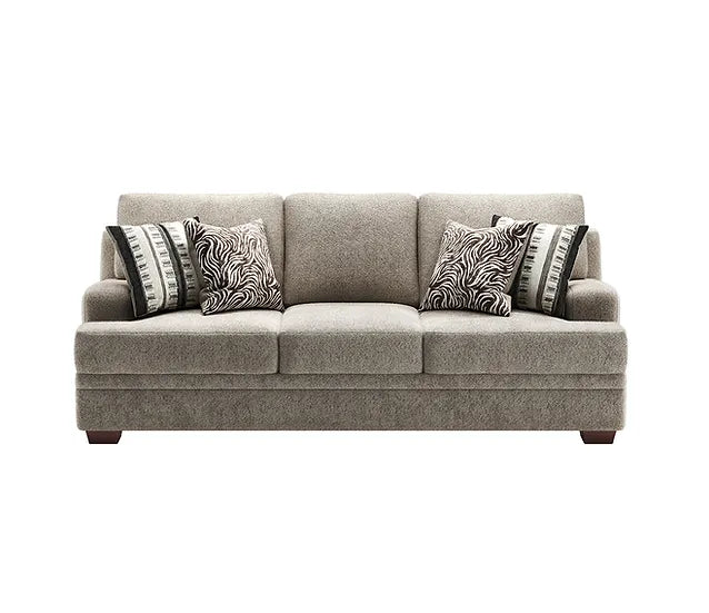 Low-Tone Grey Microfiber Sofa & Loveseat Set – Space-Saving Living Room Furniture for Small Apartments - Galaly Furniture TX