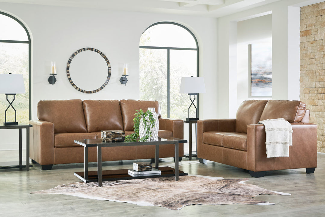 Tan Microfiber Sofa & Loveseat Set – Space-Saving Living Room Furniture for Small Apartments - Galaly Furniture TX