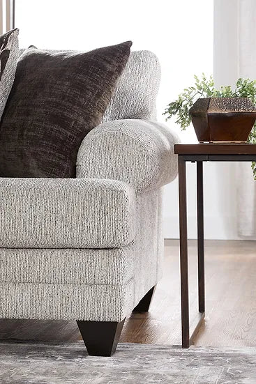 Grey Microfiber Sofa & Loveseat Set – Space-Saving Living Room Furniture for Small Apartments - Galaly Furniture TX