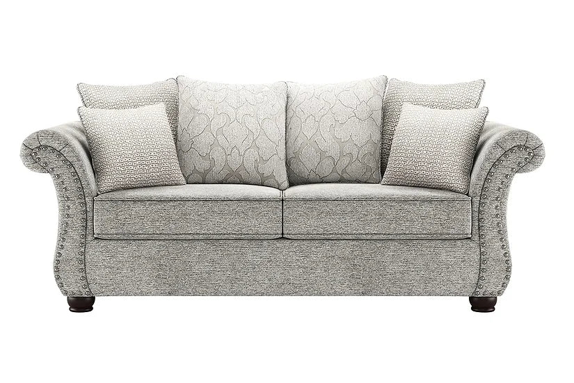 Grey Microfiber Sofa & Loveseat Set – Space-Saving Living Room Furniture for Small Apartments