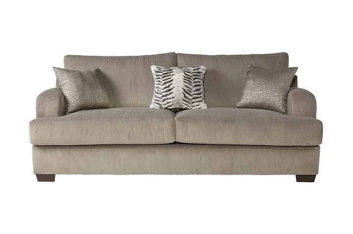 Grey Fabric Sofa & Loveseat Set – Space-Saving Living Room Furniture for Small Apartments