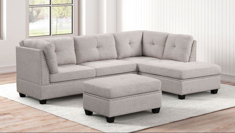 Cycle Hay Reversible Sectional Sofa – Space-Saving Living Room Furniture for Small Apartments - Galaly Furniture TX