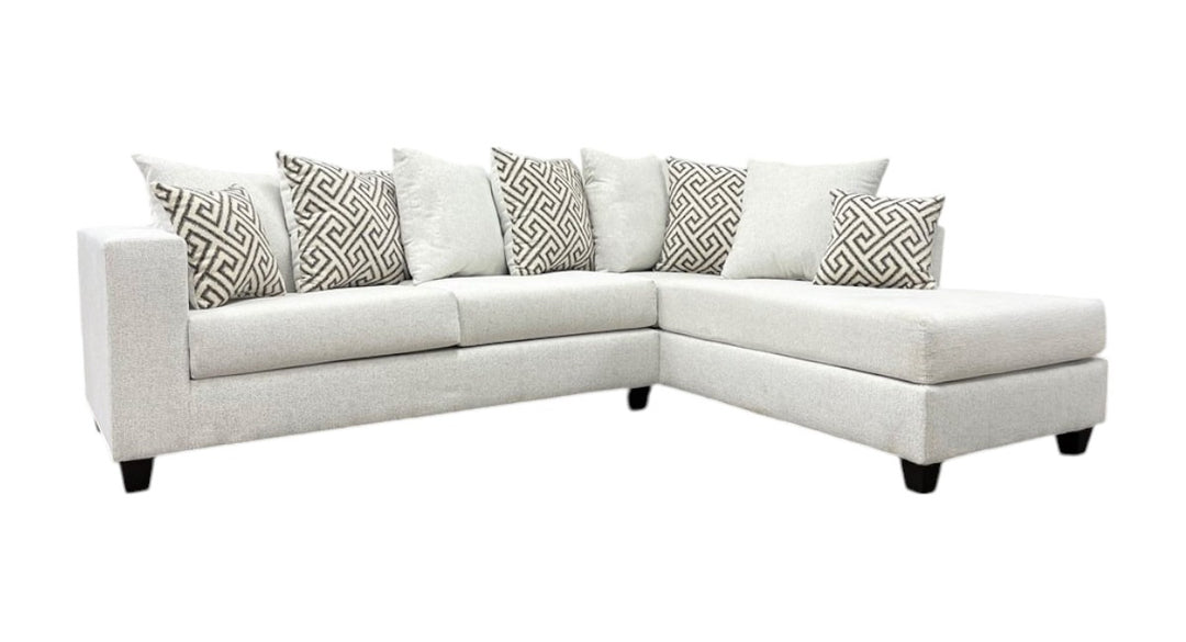 White Reversible Sectional Sofa – Space-Saving Living Room Furniture for Small Apartments, Durable Microfiber Upholstery - Galaly Furniture TX