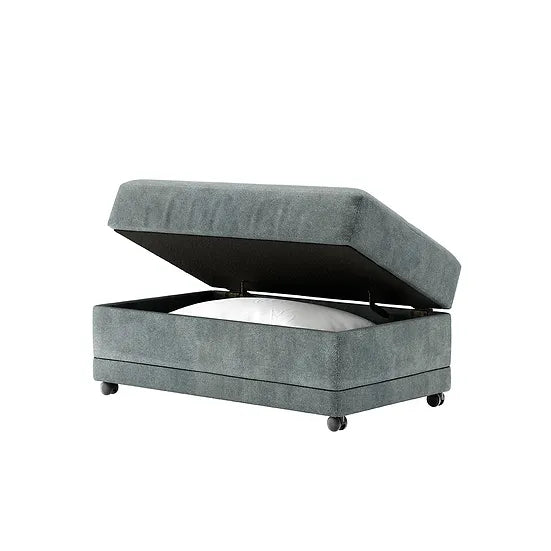 Gray Padded Microfiber Sectional – Space-Saving Living Room Comfort for Small Apartments - Galaly Furniture TX