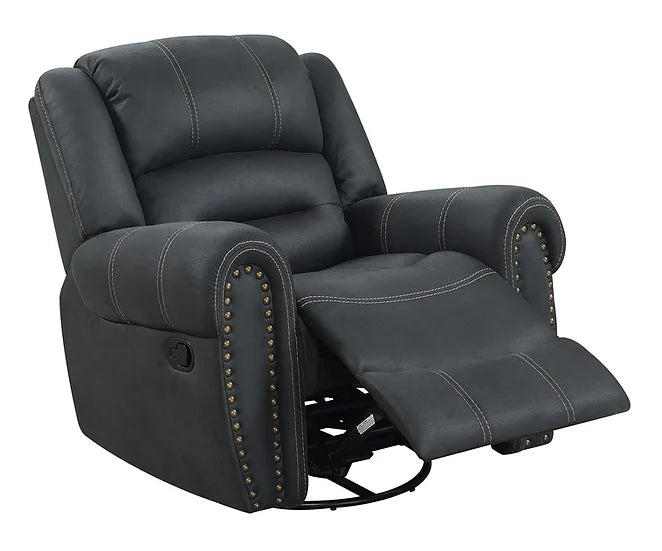 Dark Grey Fabric Reclining Sofa Set for Small Apartments – Space-Saving Comfort & Functionality - Galaly Furniture TX
